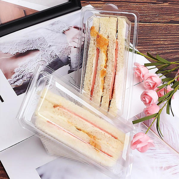 200 stk. Cupcake Enkeltstykke Kageæske Muffin Holder Æske Kage Stykke Holder Bageri Æsker Transparent15X