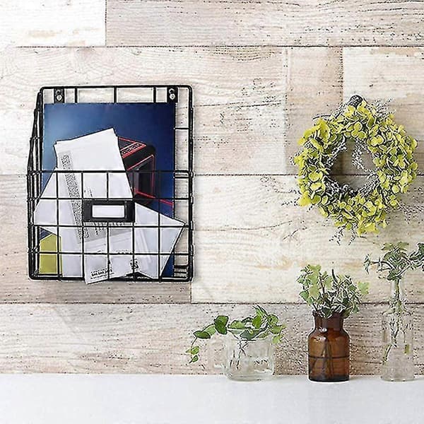 Wire Basket for Mail - Wall Mounted Hanging File/Document Organizer - Economical and Easy to Install