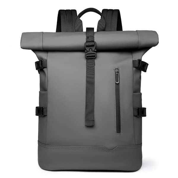 Leather Backpack for Men | Multiple Compartments, Ergonomic Shoulder Straps and Zipper for Office, Travel, Adjustable Shoulder Strap