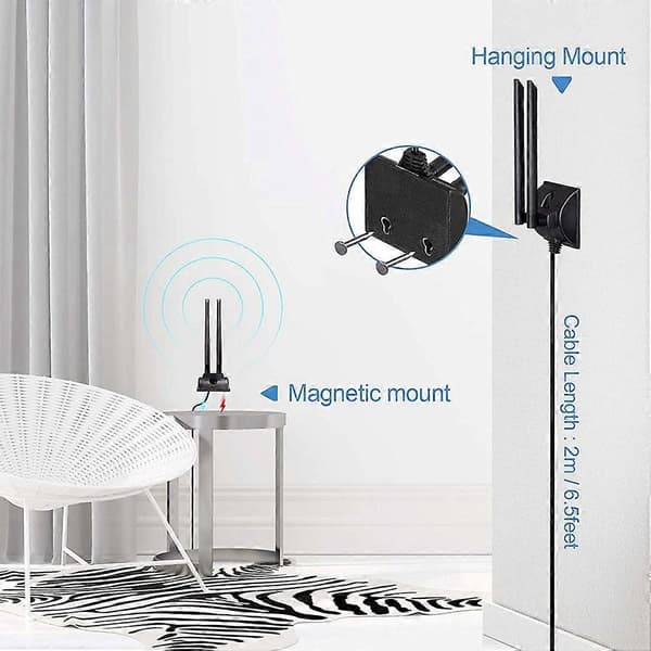 4G LTE Antenne TS9 C Magnetisk Base MIMO Antenne 6DBi for MiFi Mobil Hotspot Router E5577 E5573 (TS9)