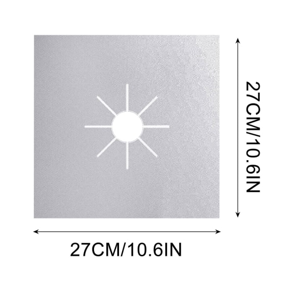 Kaasulieden suojakansi 270x270x0,3mm Hopea 1kpl/2kpl/4kpl Pehmeä Pesukeittiövälineet Sarja Kahvi A