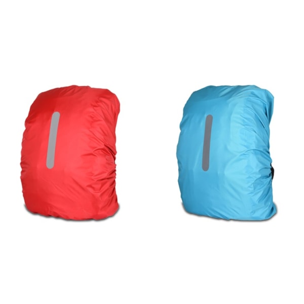 Cover vedenpitävä cover Koululaukut säätösoljella ja heijastinnauhat L (55-65L), sininen + punainen