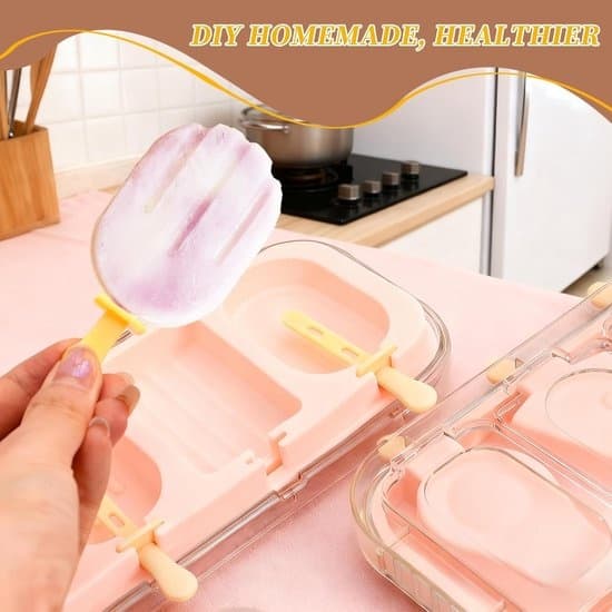 Ice Cube Tray - Silicone Ice Mold - 2-Piece Set - Fruit and Square Shapes - Reusable Freezer Molds - Suitable for Homemade Popsicles