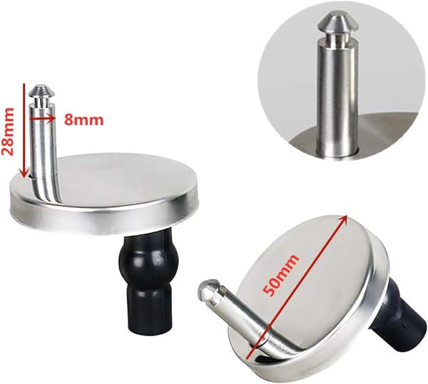 1 par universelle toalettsetefester med elastiske gummiskruer som reservedeler