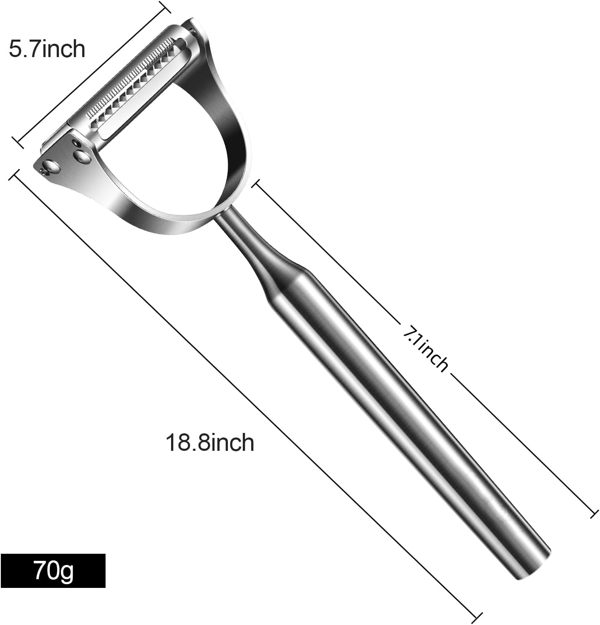 2-in-1 Vegetable Slicer & Peeler, Rotating Blade Spiralizer for Carrots Potatoes Cucumbers, Creative Fruit Carving Tool