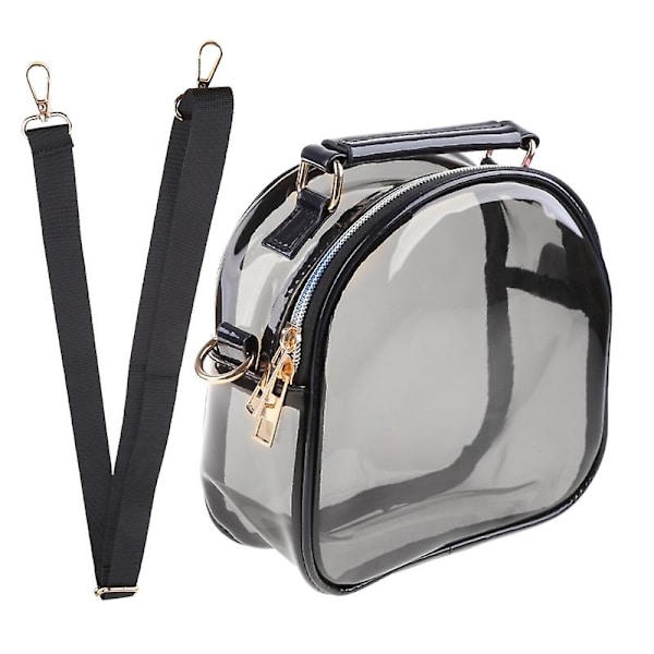 Dam & Flickor Crossbody Transparent Väska Axelväska Jelly Candy Färg Ovalformad Mini Transparenta Väskor Telefonhållare Svart