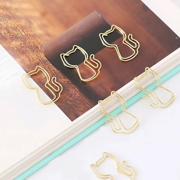 10 STK./Pose Penneholder Papirclips KAT KAT Kat