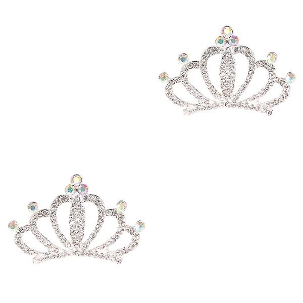 3 st Fashion Barn Crown Hår Smycken Tiaras Rhinestone Hårband Flickor Prestanda Hår Acce 2pcs