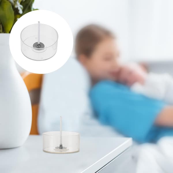 DIY Stearinlyssett Bomullsveker Runde Telyskopper for Hjemmeprosjekter Telysholdere