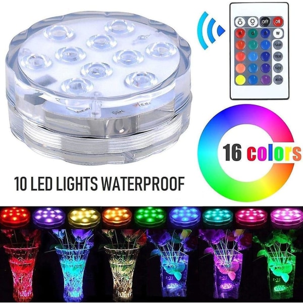 Underwater LED Lys 10 LED IP68 Vandtæt Under Vand LED Lys