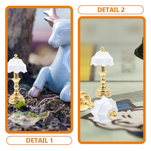4 stk Mini Landskaps Skrivebordslampe Mini Skrivebordslampe Mini Hus Bordlampe Mini Lys Dekor 4X2CM