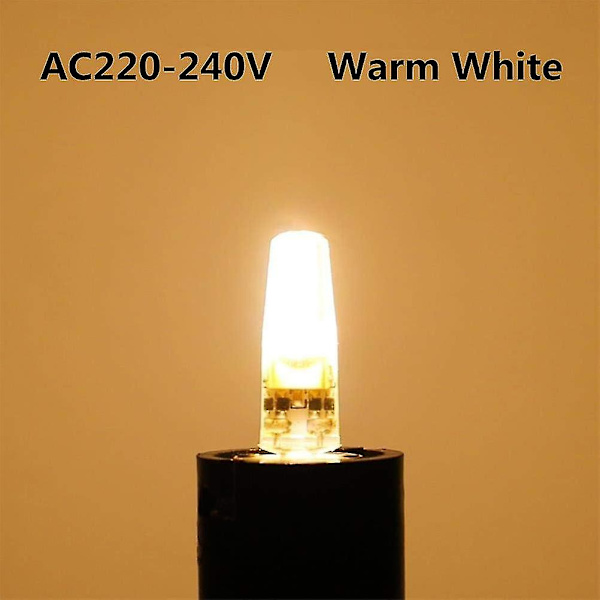 G4 LED 220V 3W 3000K Varmvit 160lm, Silikonlampor Ersätter Traditionella 30W Halogenlampor, 5-pack 12