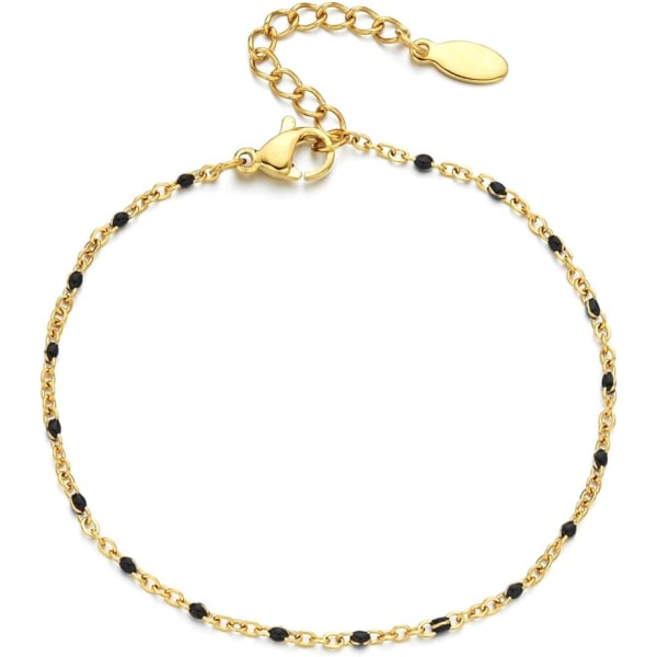 Boho Armbånd i Rustfrit Stål til Kvinder Sødt Emalleret Armbånd Smykker Guld Farve Kædeled Praktisk Design