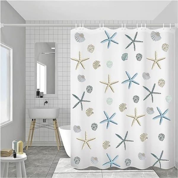 1 duschdraperi, 200*220 cm vattentät duschdraperi mot mo