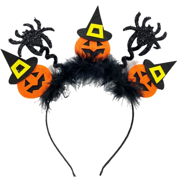 4 stykker Halloween pandebånd, heksehat pandebånd bøjle, djævel pandebånd til karneval, dress up hårtilbehør til Boy Gi