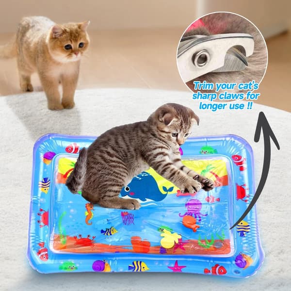 Vandsensorisk legemåtte til katte, kattelegetøj til kedsommelige indekatte, selvlegemåtte til katte
