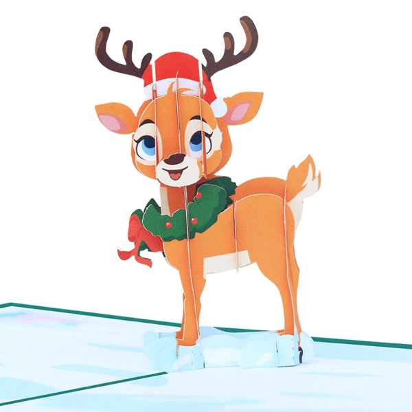 Julekort juletre vintergaver pop-up kort julepynt