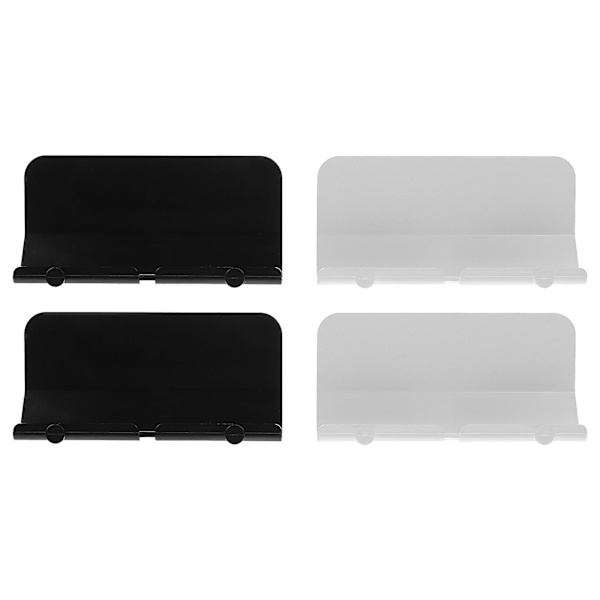 4 kpl Hyllytelineen Ripustus Säilytysteline Säilytysteline Puhelimen Säilytysteline Tabletti Autonpidike Seinään Ripustettava Mobiilijalusta Valkoinen 13.5X4X6.5CM