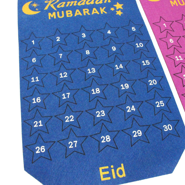 Adventskalender 30 Dages Nedtællingskalender Væghængt Dekoration Festdekoration Tilbehør Lilla