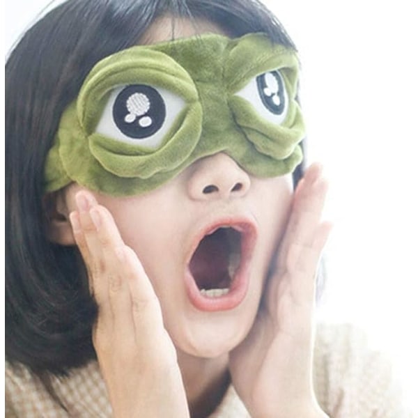 Sleep Mask Tytöille Naiset Miehet Lapset Hauska Söpö Muotoiltu Blackout Sammakko Kissa Koira Eläin 3D Sleep Silmänaamari nukkuvaan rusketukseen