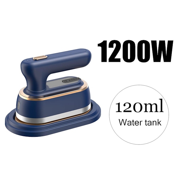 1200W Bärbar Mini Strykjärn, 180° Rotationsbar Handhållen Ångstrykjärn, Vikbart Reskläder Ångstrykjärn