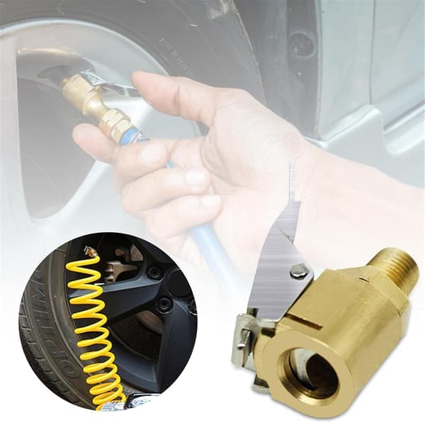 Däckchuckklämma Adapter Snabbkoppling Gängat Munstycke för Bilpumpstillbehör [Ho]