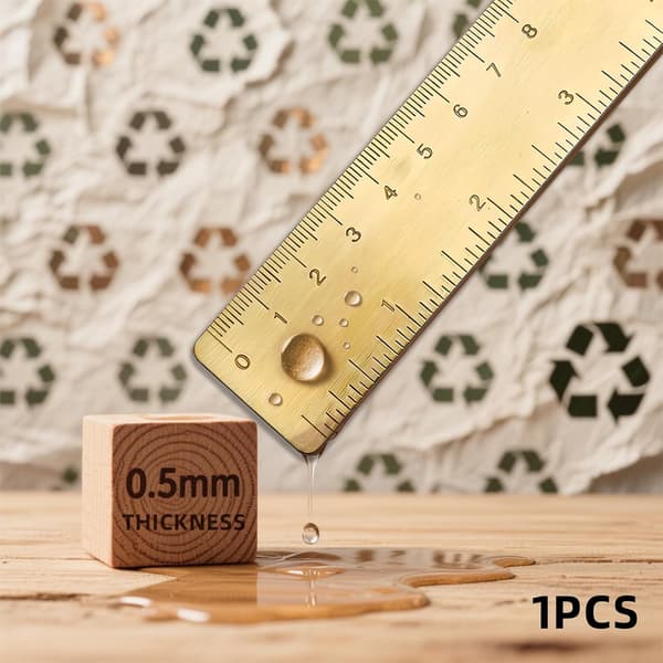 Small Rulers for Notebook Drawing Journaling, 12cm Metal Painting Drawing Tool, Mini Drawing Ruler Set, Pure Brass Measuring Tools