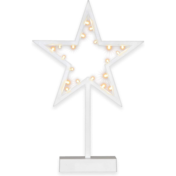 20 LED Dekorative Lysestjerne Kold Hvid Varmt Hvid Juleblomst Lysestjerne Dekorativ Stjerne