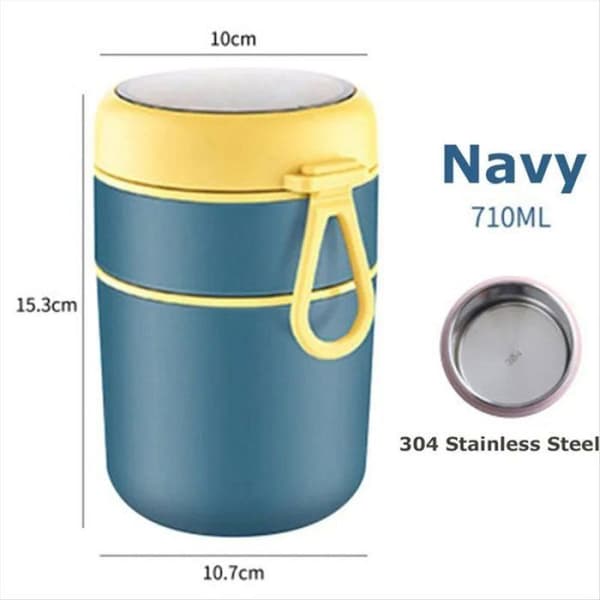 Stainless Steel Lunch Box, Insulated, Suitable for Students and Office Workers 710ml