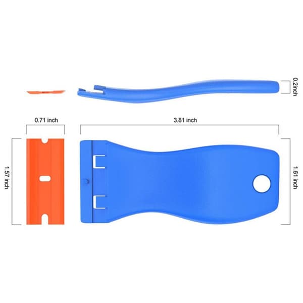 Scraper, Glass Scraper with 20 Replacement Blades, Ceramic Glass Scraper for Removing Glue, Paint, Decals from Doors, Glass