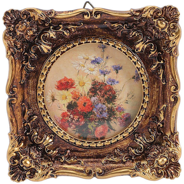 Bildeholder til skrivebord, veggbilde, retro stil, dekorativ bildeholder, 11x11cm