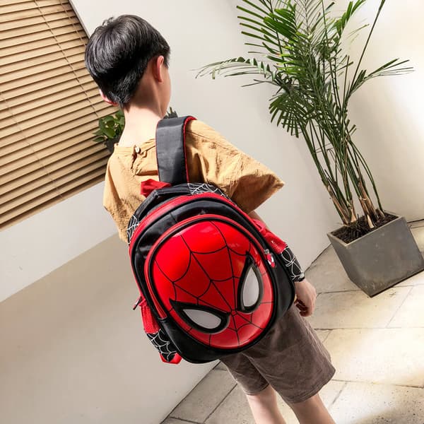 Rygsæk til børnehave, Spider-Man skuldertaske - Sort