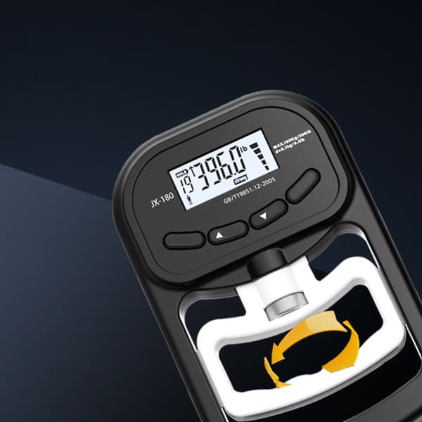 180 kg Rechargeable Electronic Hand Dynamometer Grip Strength Tester White+Black