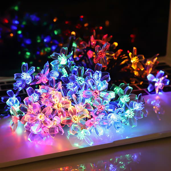Gave til morsdag, utendørs LED-solcellelamper, blomster