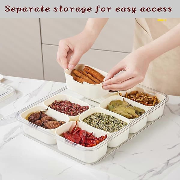 Serving Tray with Lid and Handle, Portable Snack Box for Snacks, Snack Box for Fruit