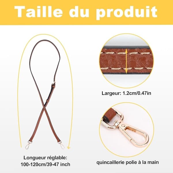 Shoulder Strap No Punching Required Crossbody Strap 120cm Adjustable Foldable Strap Wallet Strap Adjustable Strap DIY Strap for Mini Shoulder Bags