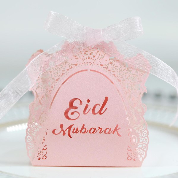 Silver 50-pack Godisask Rose Lace Bröllop Party Favor Choklad Presentask Silver