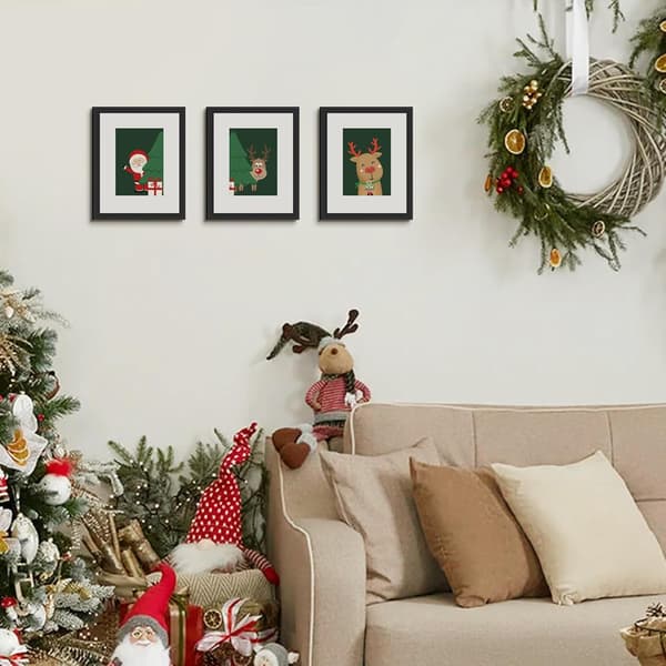 upsimples 8x10 Picture Frame, Wall Mount Photo Frame, Black, 1-pack
