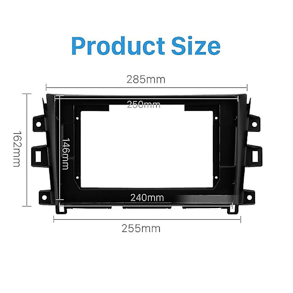 Bilradio Fascia Kompatibel Med Navara 2014-2015 DVD Stereo Rammeplate Adapter Montering Dash Installasjon Bez
