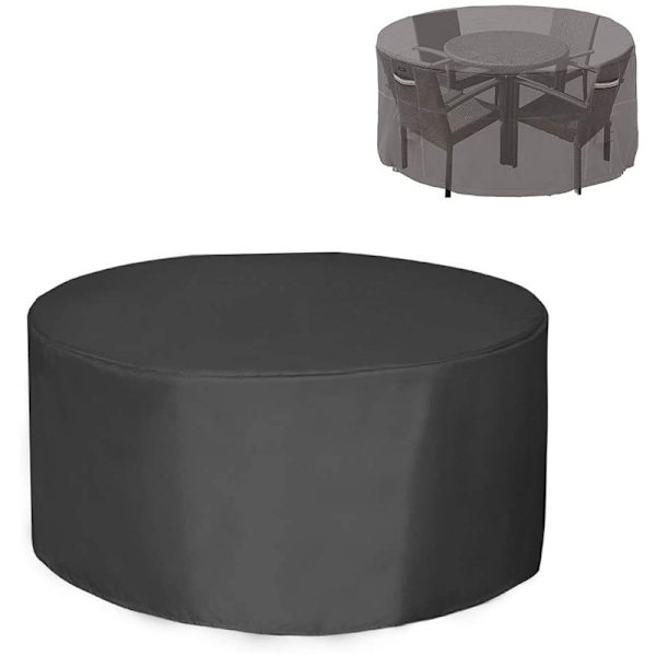 OutdoorLines Vandafvisende Udendørs Patio Bord Møbelbetræk Sæt, Rundt Sektions Sofa Betræk, 183cm Dia x 89cm H