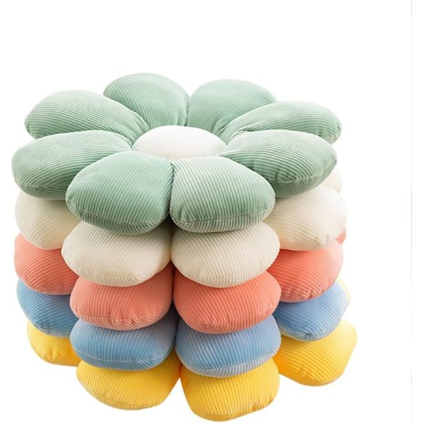 Blomstformet Putestoff Myk Stol Pute Overdimensjonert Gulvpute Daisy Blomst Dekorativ Sittepute for Kontor Stillesittende
