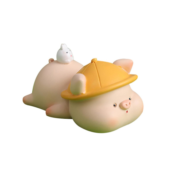 Mini Gris Resin Statue Lykke Feng Shui Aarch Estetisk Rom Funky Dekor Tak Skrivebord Forlovelsesfest