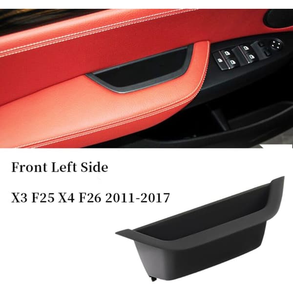 3X Interior Door Handle Pull Handle For- F25 F26 X3 X4 2011-2017, Left Side, Black