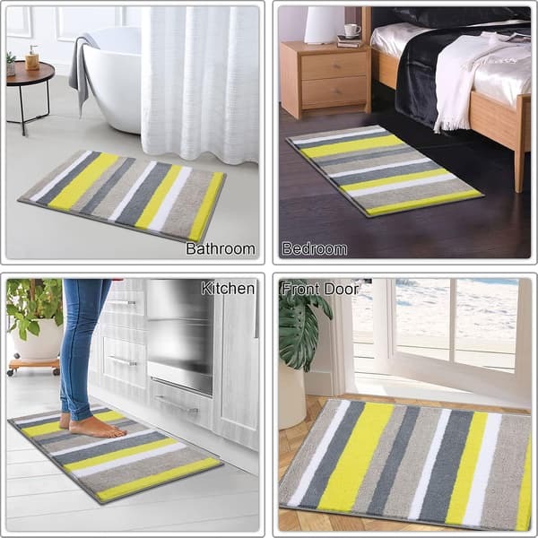 Sklisikker absorberende baderomsmatte i mikrofiber for dusj