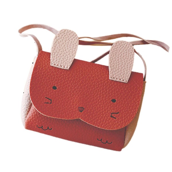 Pu-nahkaiset Crossbody-laukut lapsille Rabbit Messenger Bag Mini OlkalaukkuPunainen