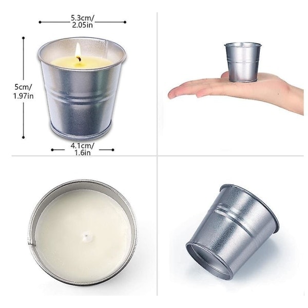 Citronella Lys til Udendørs og Indendørs, Store Udendørs Lys til Terrasse/ Hjem/ Have, Citronella Brændende, 100% Naturlig Soyavoks Lys (2 Pakker)