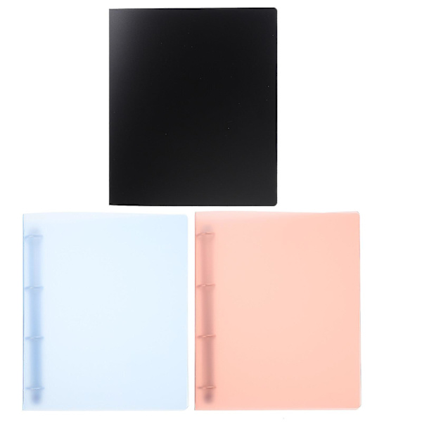 3 stk. Lommemappe Binder D-Ring Lomme Papir Portfolio 4 Ringbindere Forretningsmappemapper Assorterede Farver 31X26.3X4CM