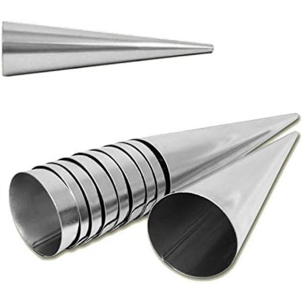 Set med 20 koniska formar i rostfritt stål 90 mm x 25 mm