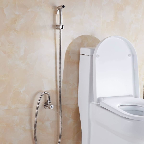 Bide-suihku käsisuihkuna, bidesuihku wc-suihkuna, wc-suihkusarja pidikkeellä ja 1,5 m letkulla lemmikkeille, henkilökohtaiseen hygieniaan