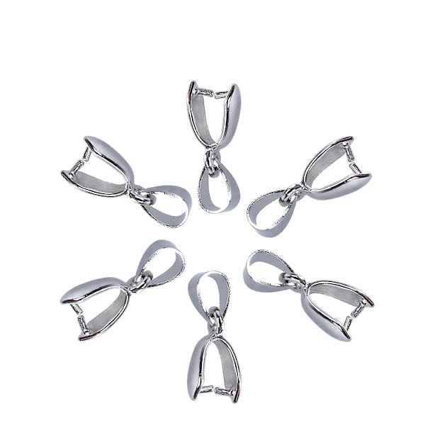 100 kpl Kultainen Locket Charm Riipus Liitin Helmi Riipus Liitin Puristin Riipuslenkki Hopea